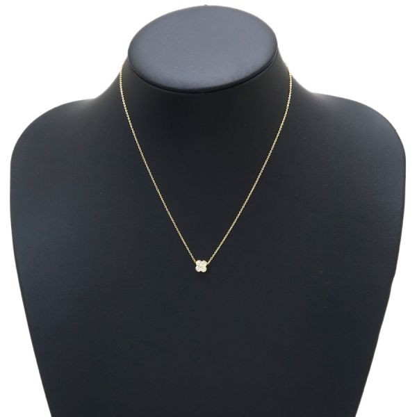 Tiffany & Co. 4 Bezel Diamond Pendant K18 Yellow Gold Chain 16in