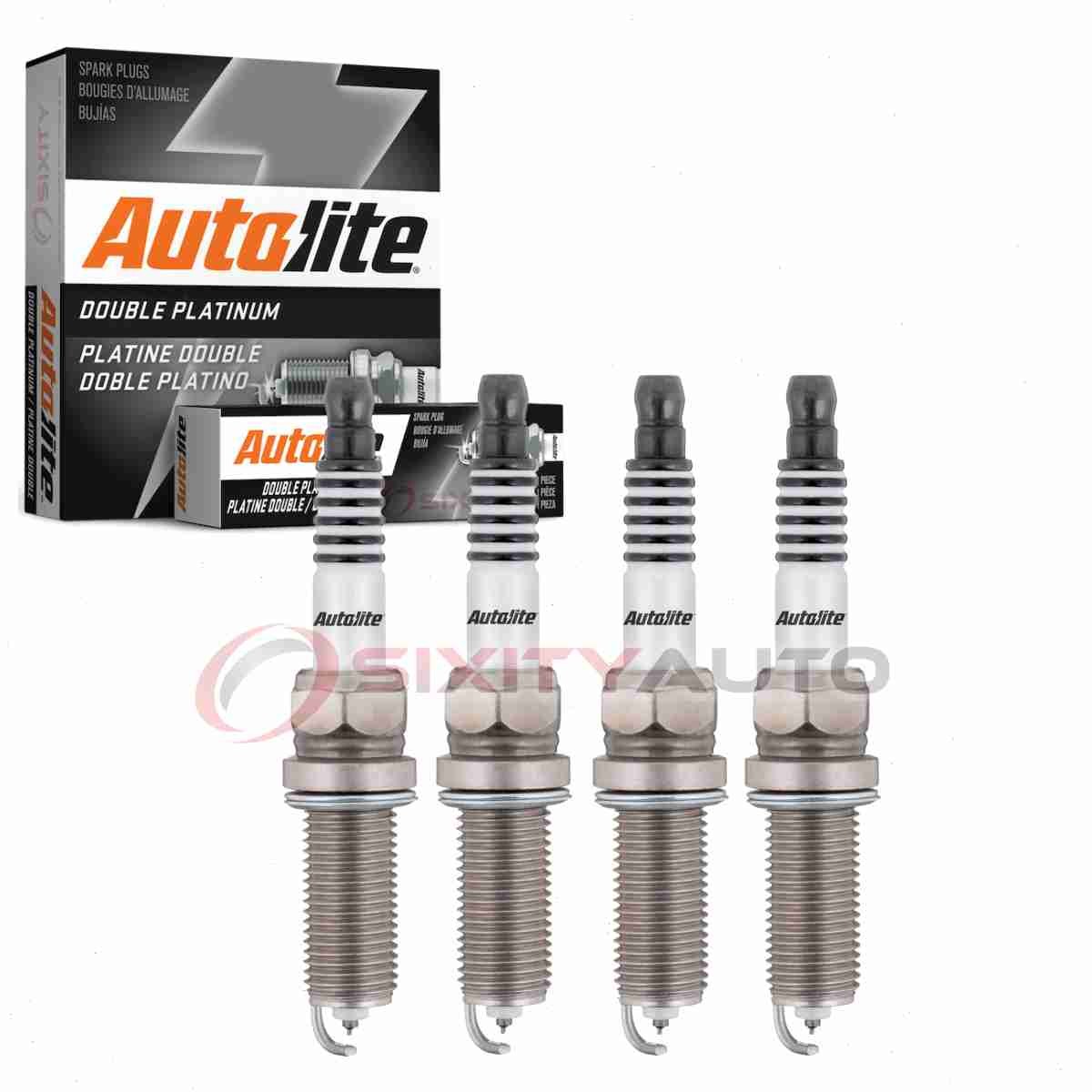 4 pc Autolite Double Platinum Spark Plugs for 2017-2018 Toyota Corolla iM np
