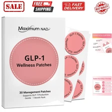 GLP-1 Wellness Patches - 30 Count, Natural Ingredients, Health Support & Phys...