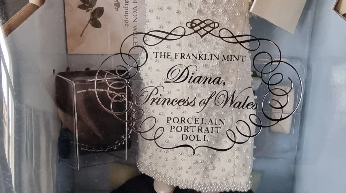 The Franklin Mint Diana Princess of Wales Porzellanpuppe NRFB Neu OVP