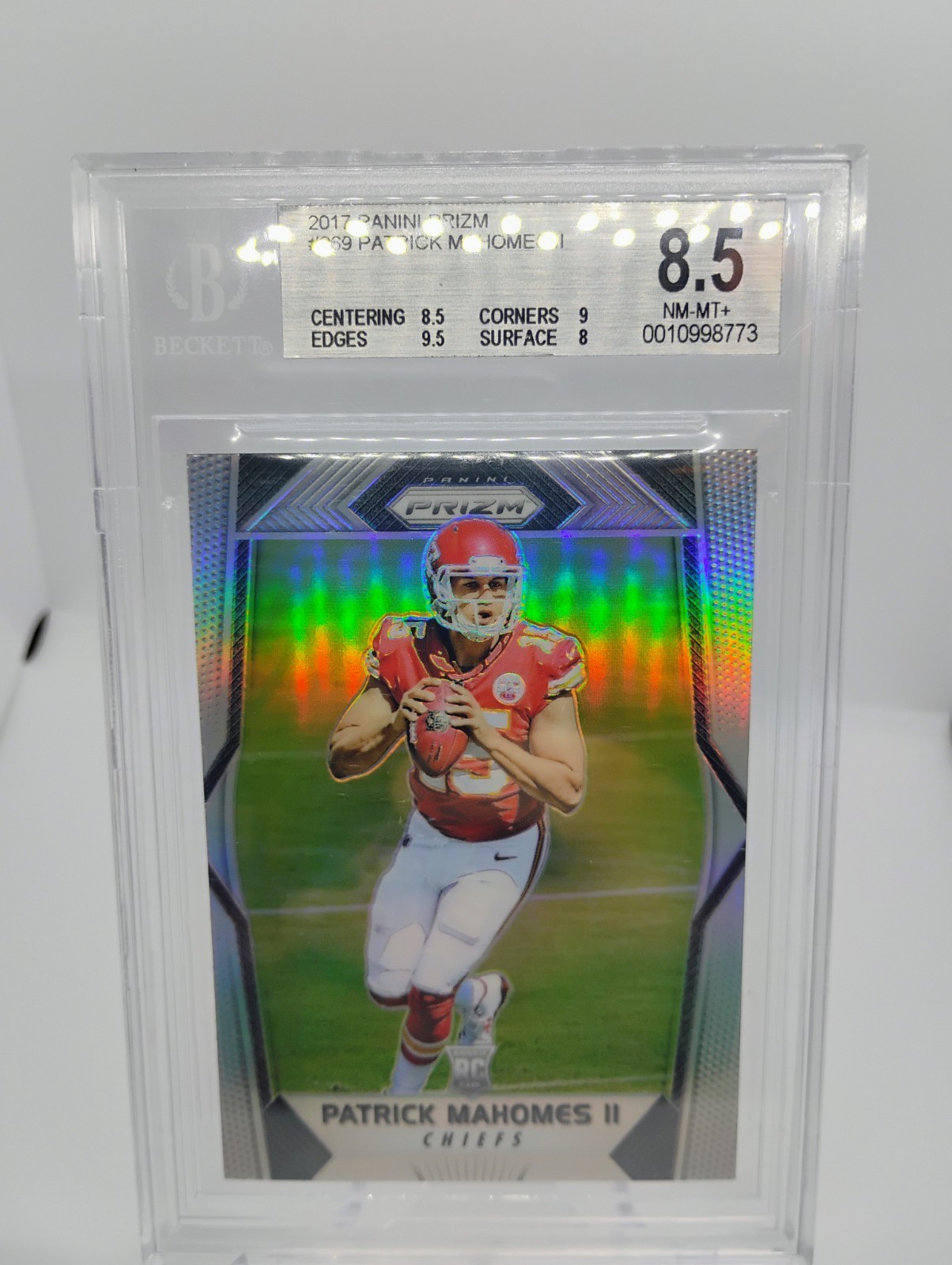 2017 Panini Prizm - Rookie Patrick Mahomes II #269 Silver Prizm (RC) No Dimple