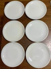 Westmoreland Vintage Milk Glass Beaded Edge 8" Plates - Set of 6 (1950s)
