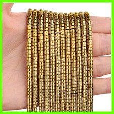 150PCs Natural Spacer Beads, Loose Semi Precious Flat Round Gemstone Heishi D...