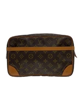 LOUIS VUITTON Compiegne 28 Monogram Canvas BRW PVC BRW From Japan