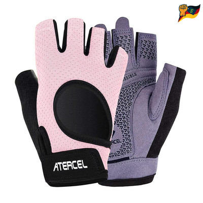Fitness Handschuhe Atercel Radfahren atmungsaktiv rutschfest rosa S 1 Stück