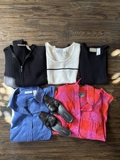 Liz Claiborne REI Ellen Tracy Mixed Clothing Lot Cotton Multicolor Patterns