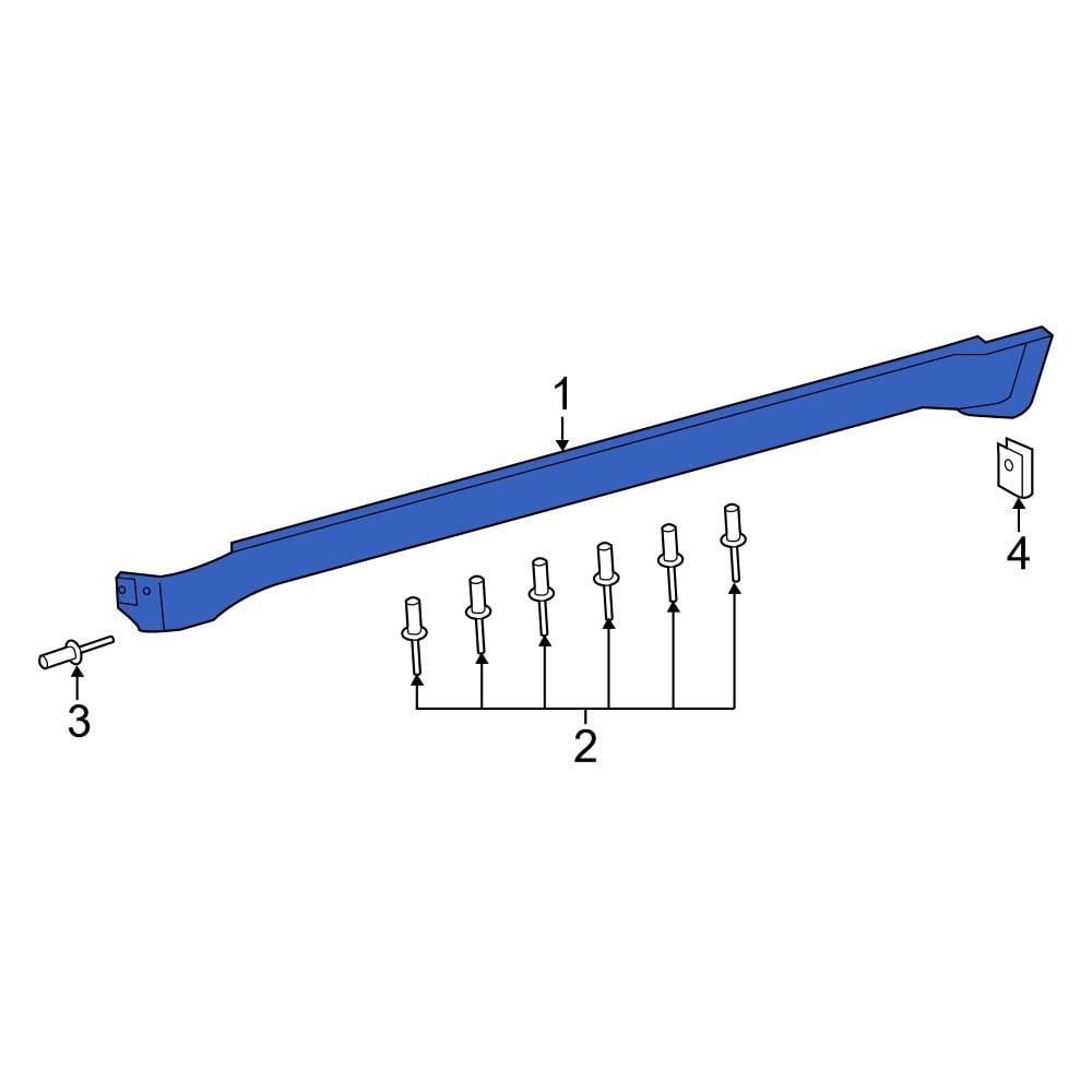 2014-2021 Jeep Grand Cherokee Right RH Lower Rocker Panel Molding
