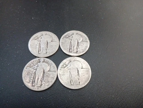 Standing Liberty Quarter No-Date Lots Of 4