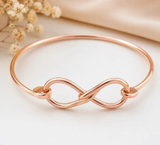 100 Heavy Copper Round Bangle Pure Copper Thick Bracelet Gift For Her infinity