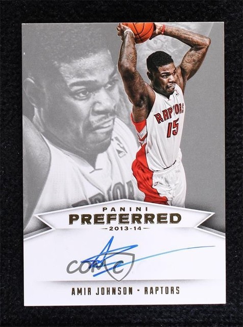 2013-14 Panini Preferred Panini Signatures Platinum 1/1 Amir Johnson #586 Auto