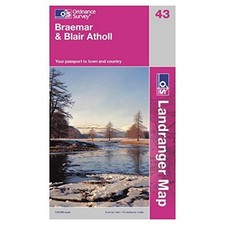 Braemar and Blair Atholl (OS Landranger ... by Ordnance Survey Sheet map, folded