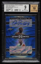 2018 Leaf Metal Sports Heroes Blue Wave 2/2 Floyd Mayweather Jr BGS 9 Auto mr1