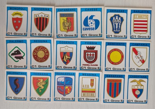 Set 9 Figurine Stickers SCUDETTI BADGE C1 Gir. B CALCIATORI PANINI 1984/85 - NEW