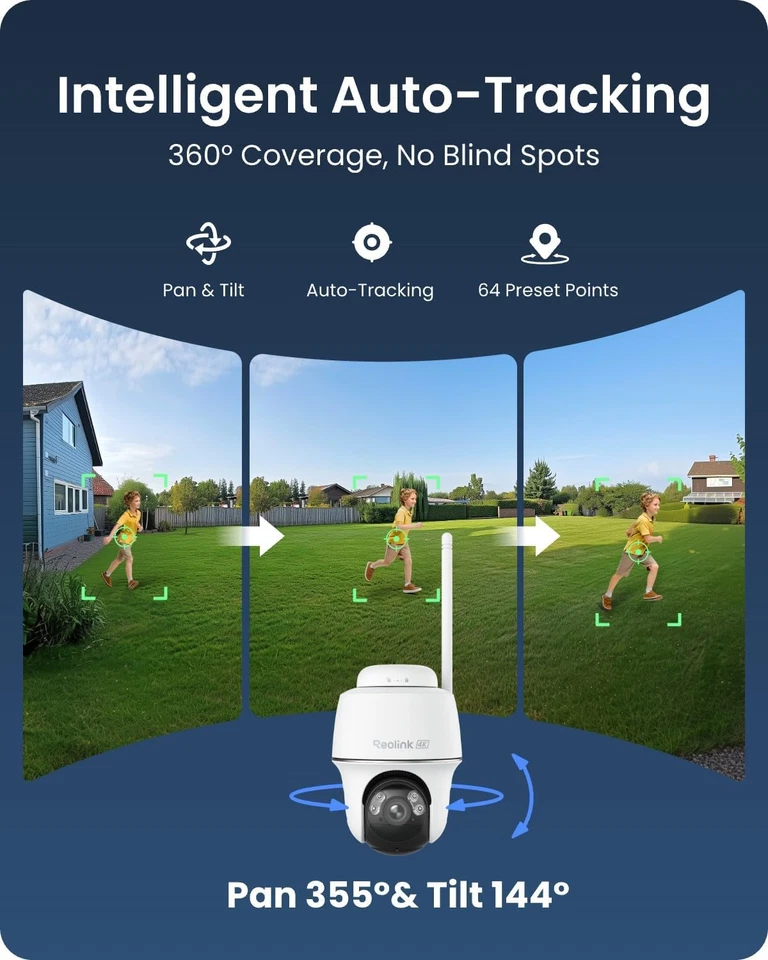 REOLINK First 4K Solar Security Cameras Wireless Outdoor, Argus PT Ultra+ 3W Sol - Image 3 of 4