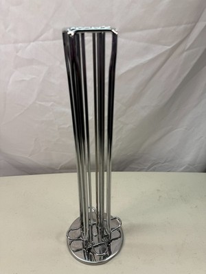 Rotating Chrome Coffee Pod Tower   14.5'' K Cup Holder   30 40 Pod Rack