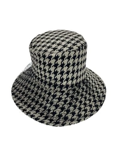 Christian Dior/chapeau seau/57/coton/blanc/pied de poule/femme/04MON924G153