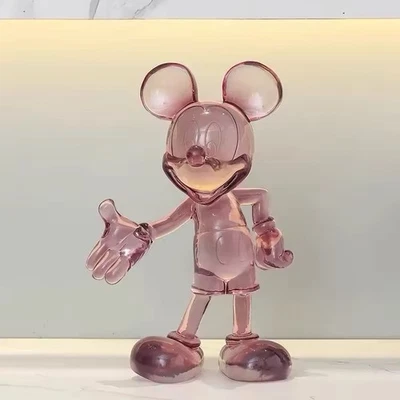 Mickey Maus Figur Disney 29 cm rosa - Dekoration Statue Harz Glas Cartoon Modell - Bild 1 von 2