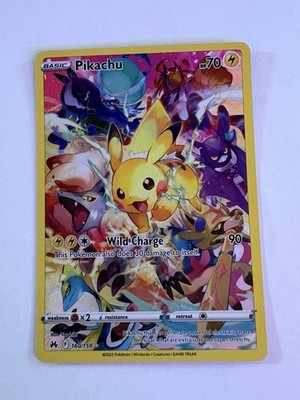 POKEMON PIKACHU SECRET RARE 160/159 SWSH CROWN ZENITH NM