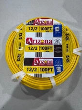 100 FT 12/2 Type NM-B Copper. #12 AWG, 2 Conductors with Ground. Insulated
