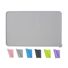 Love Dream Silicone Pet Feeding Mat, Waterproof Dog Cat Bowl Mat, Raised Edge...