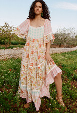 Spell & The Gypsy Flora Dress Size XXL Pastel Maxi Gown AU 16 US 12