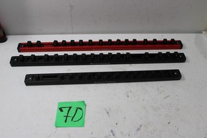 Mechanics Time Savers 1/4 and 2x 3/8th organizer red and black set of 3