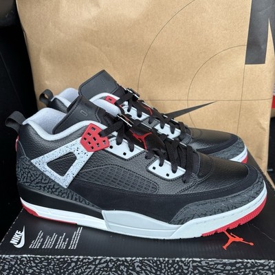 NEW Nike Air Jordan Spizike Low NBY FQ1759 009 ''Red Black Cement'' Bred Size 11