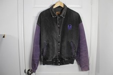 Chaqueta Denim Taco Bell Vintage Años 90 Mangas Púrpura Denim Internacional Talla L