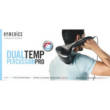 HoMedics Dual Temp Percussion Pro Handheld Heated Massage Gun Gray/Black Corded