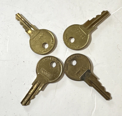 Martian Lock Co. Keys MM180 USA set of 4 Vintage