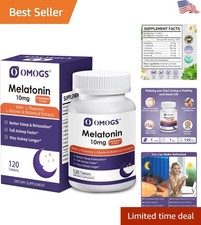 Fast-Dissolving Melatonin 10mg Tablets - Natural Sleep Aid  Relaxation Formula