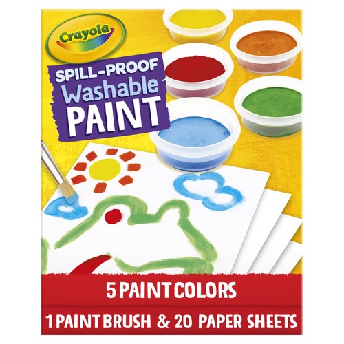 Crayola Spill Proof Paint Set, Washable Paint for Kids, Ages 3, 4, 5, 6 - Picture 9 of 9