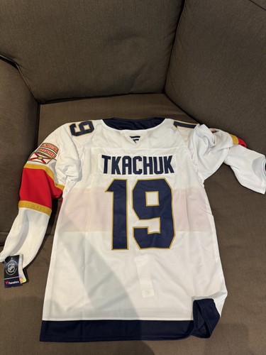 Matthew Tkachuk Florida Panthers White Jersey Mens Size Large (52)