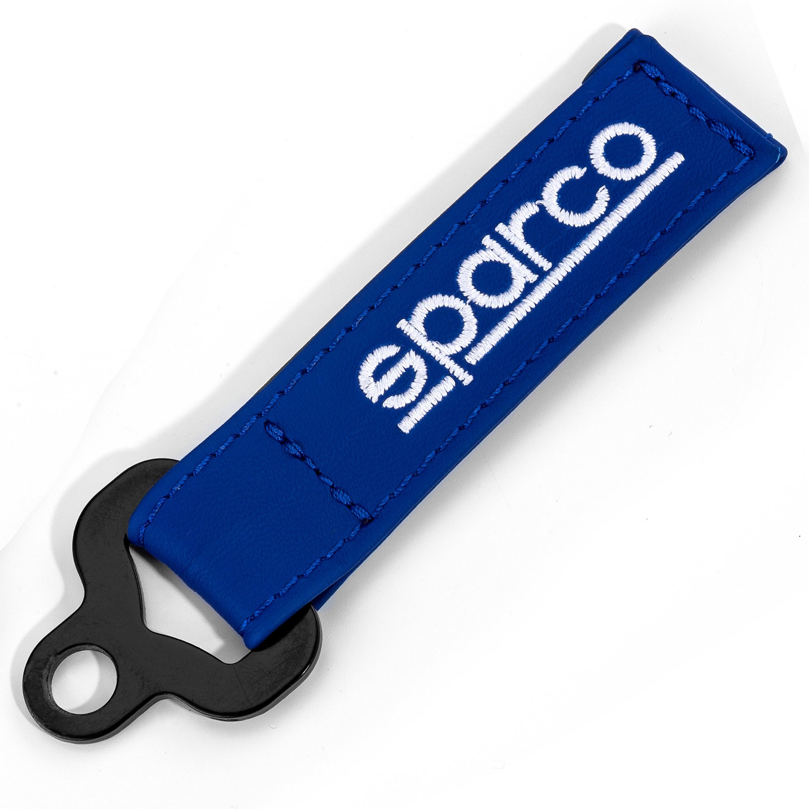 Sparco Real Leather Key Fob, Blue