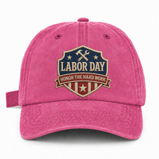 Labor Day USA Patriotic Vintage Washed Dad Ha...