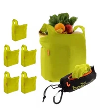 BagPodz 5 Reusable Shopping Bags Inside a Compact Pod with Carry Clip Washable