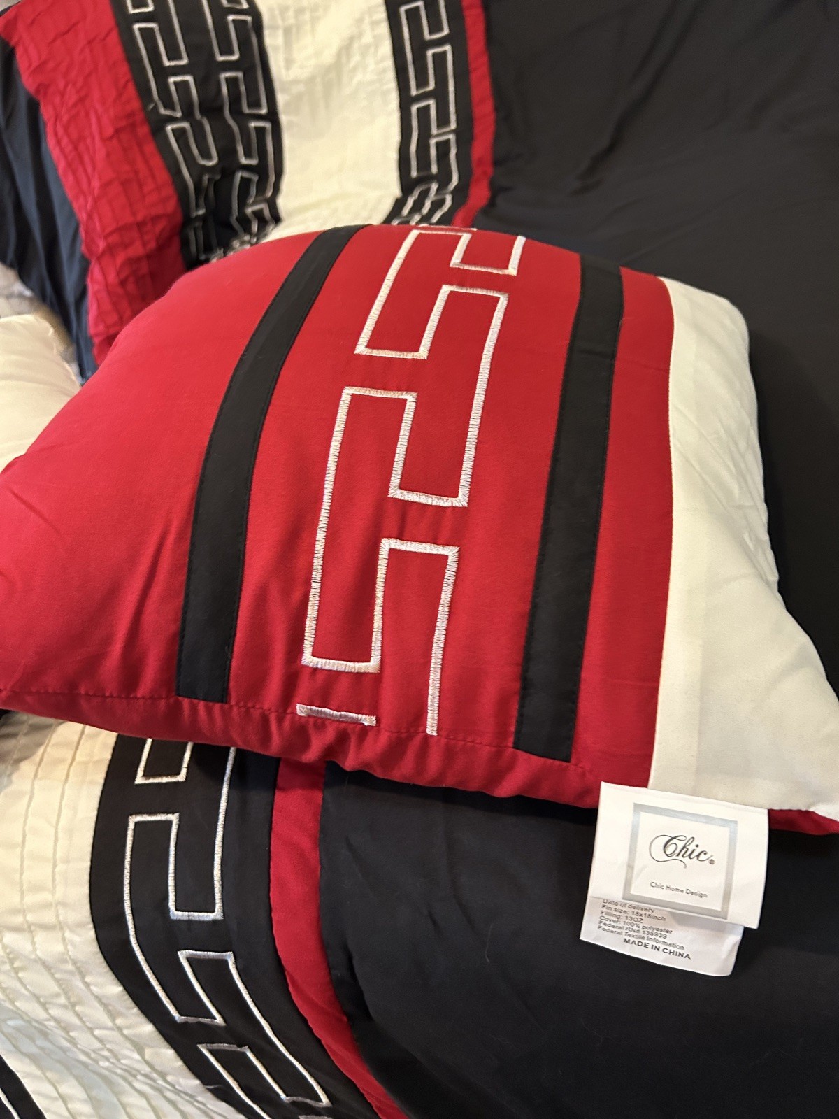 Chic Home Carlton 6-Piece Comforter Set, Queen Size, part number CS1223-112-AN