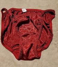 Vintage Satin String Bikini Panties Size 7
