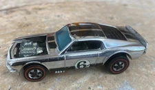 Hot Wheels Redline MUSTANG BOSS HOSS Chrome Club Car Dark Interior - Very Clean