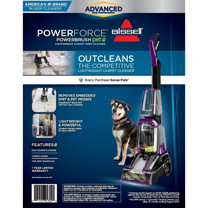 Powerful Lightweight Carpet Cleaner Pet Stain Remover 2 Tank System Deep Clean