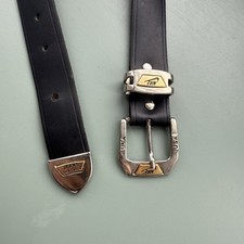 Retro Nike Belt. Nike Jeans Sport Wear USA Belt Black. Silver/gold Buckle