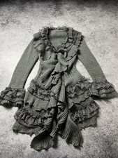 🔥GOTHIC PUNK RUNHOLZ STYLE 90'S KNIT CARDIGAN DRESS IF SIX WAS NINE JAPAN VIBE