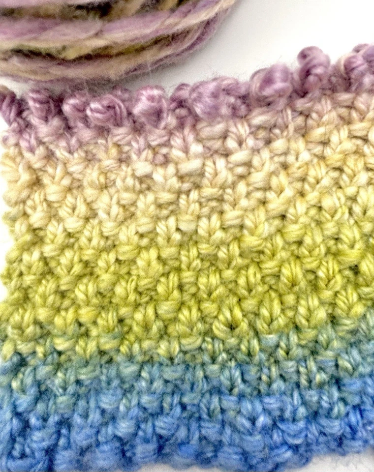 Fio de bambu “cesta de Páscoa” feito à mão merino, seda tussah e viscose - Imagem 4 de 4