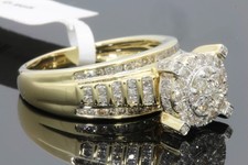 10K YELLOW GOLD 1.25 CARAT WOMEN REAL DIAMOND ENGAGEMENT RING WEDDING BRIDAL RIN