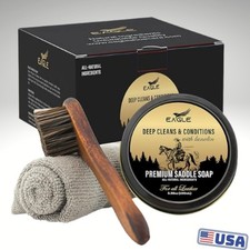 Saddle Soap for Leather   3-Piece Saddle Soap Kit for Leather Cleaning, Boots