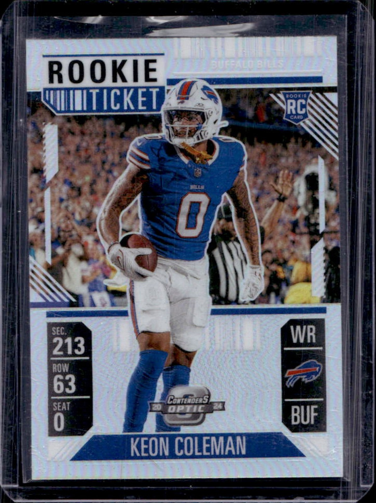2024 Contenders Optic Keon Coleman Rookie Ticket RC Silver Prizm #81 Bills
