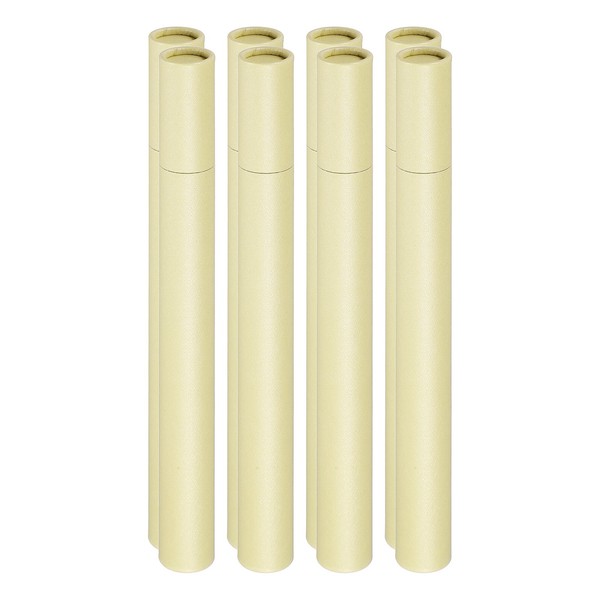 8Er-Set 9,06 X 0,83 Zoll Karton-Rohre FüR RäUcherstäBchen Mit Deckel, Beige-image