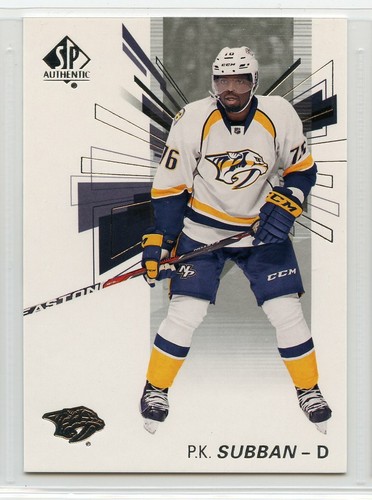 2016 SP Authentic P. K. Subban #34 card