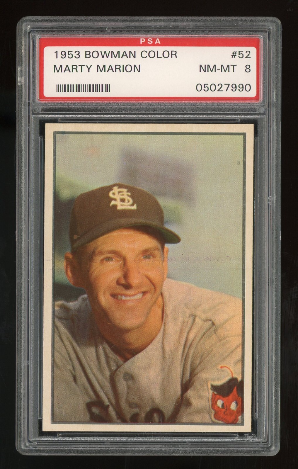 1953 Bowman Color #52 Marty Marion PSA 8 NM-MT