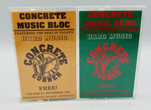Concrete Corner Music Bloc Set of 2 Cassette Tape 1994/95 Hard Music Sampler